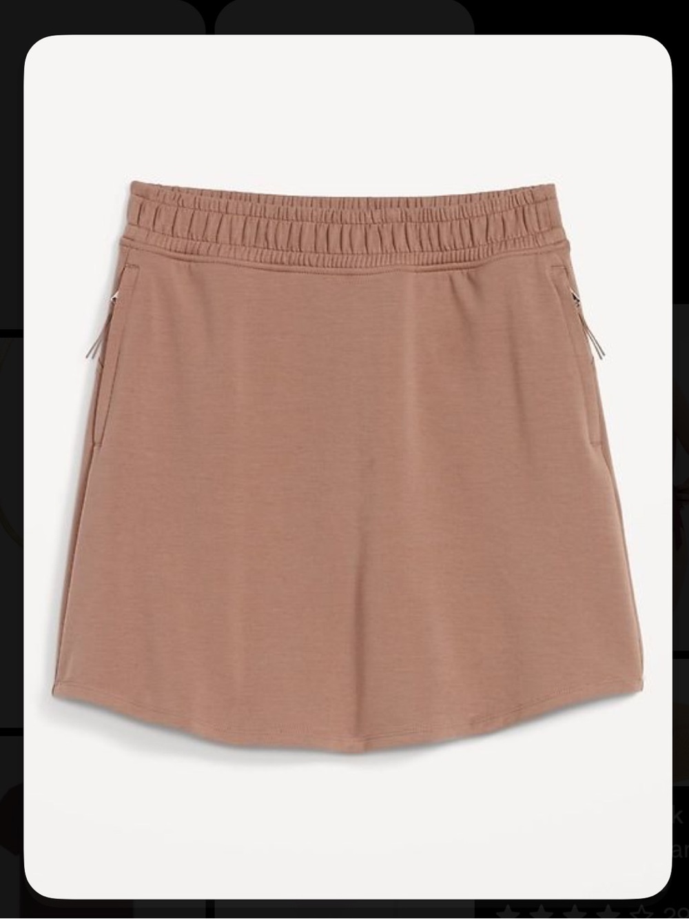 Old Navy High-Waisted Dynamic Fleece Mini Skort in Rare Earth